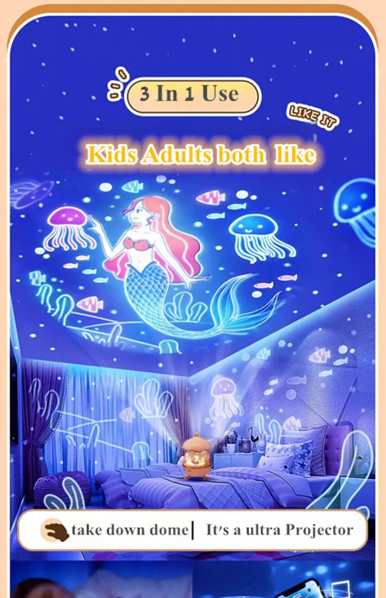 Projecteur de veilleuse du système solaire galactique