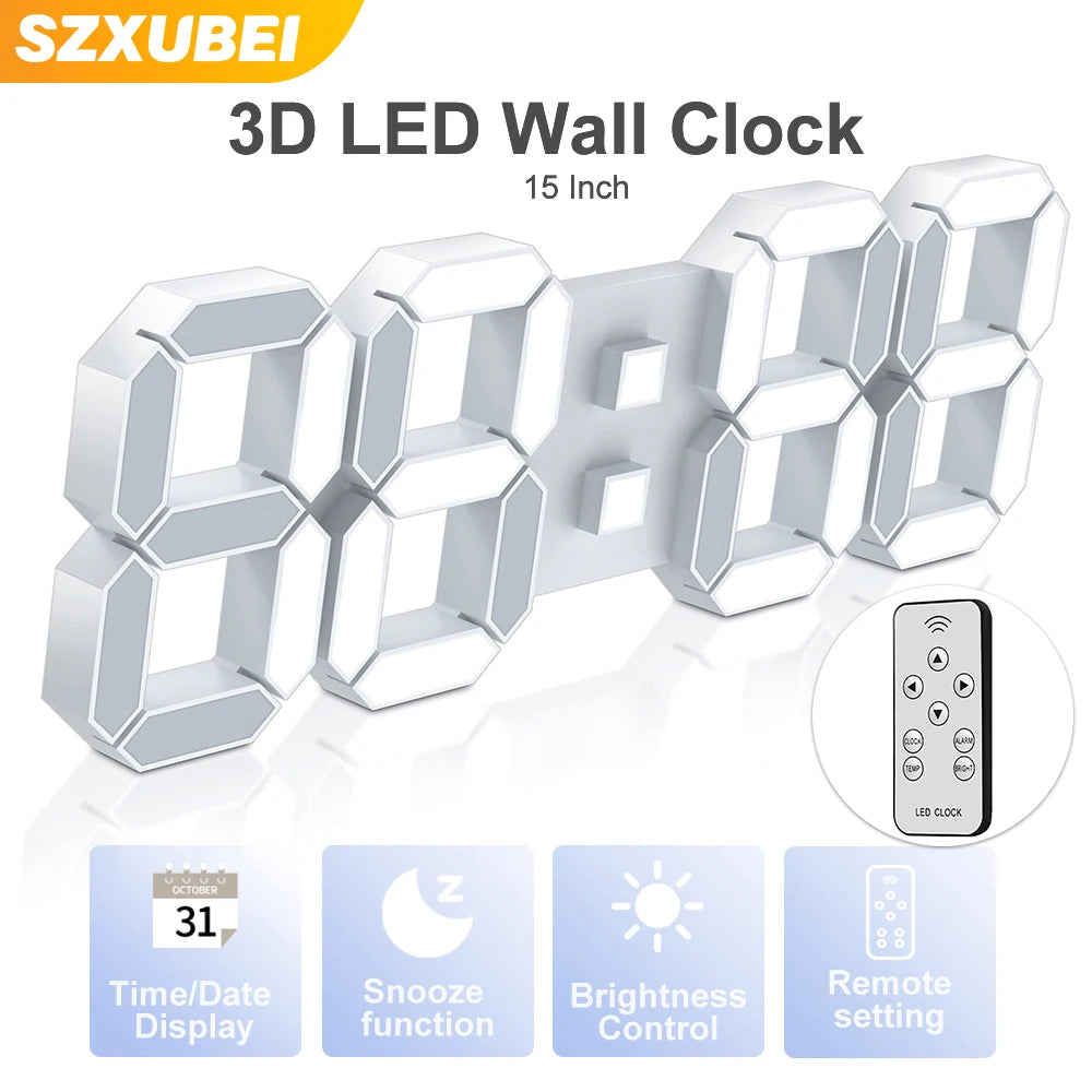 Horloge murale LED 3D