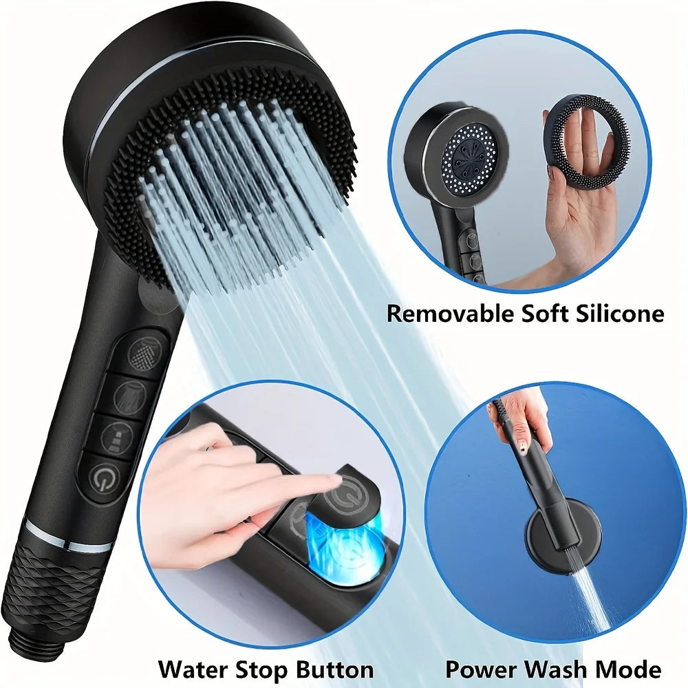 Douchette autonettoyante à 4 modes, brosse en silicone VILOYI™