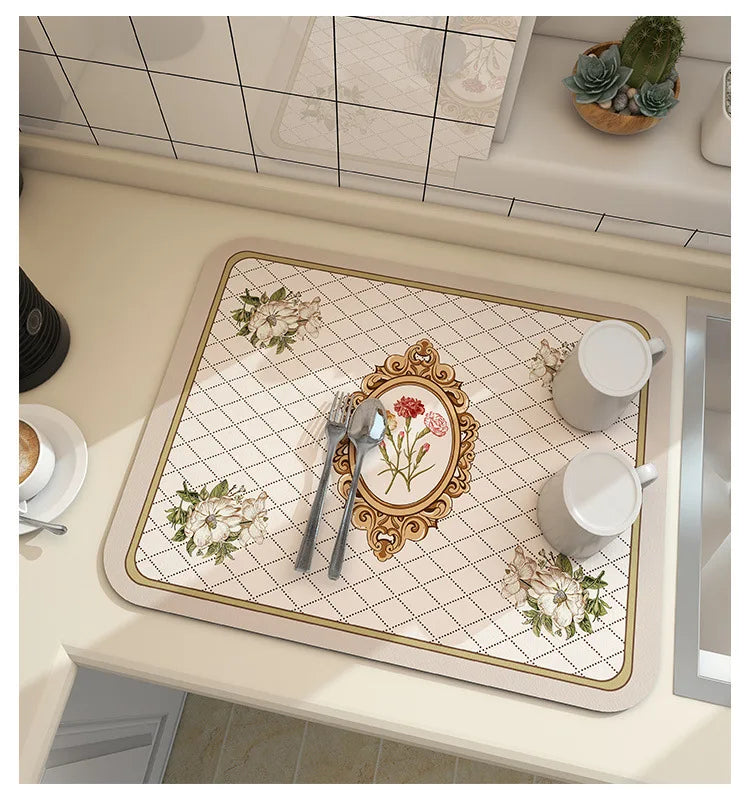 Tapis de cuisine absorbant avec drainage