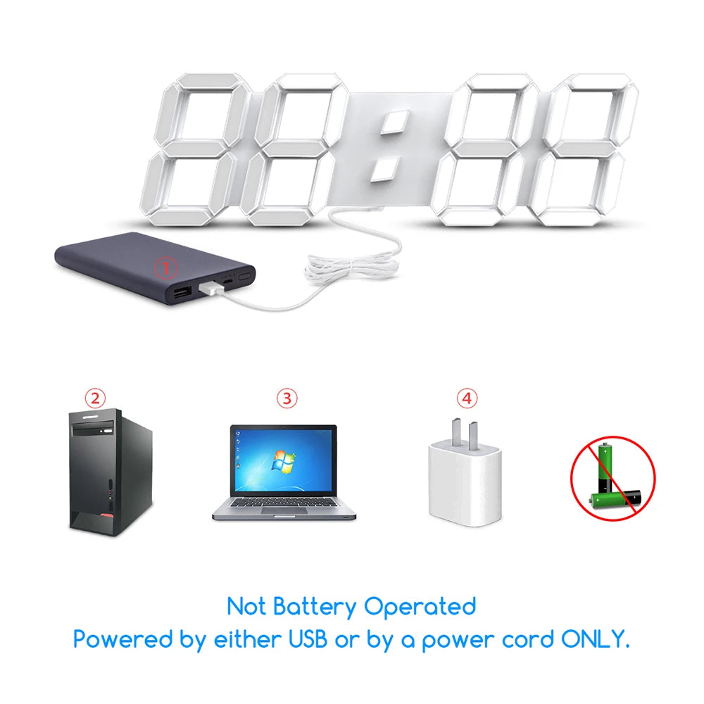 Horloge murale LED 3D