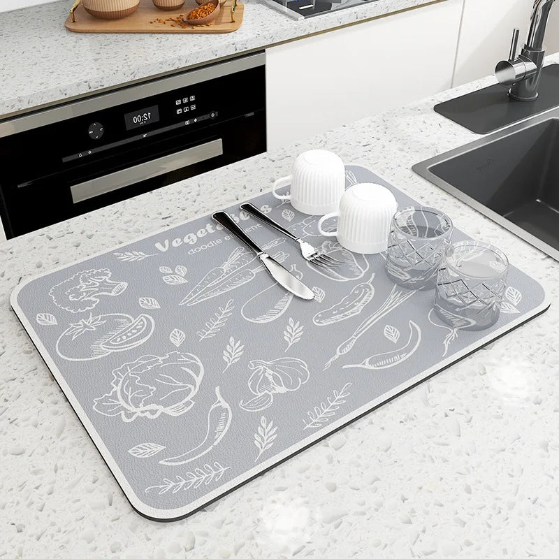 Tapis de cuisine absorbant avec drainage