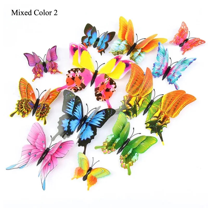 Autocollants muraux 3D papillons