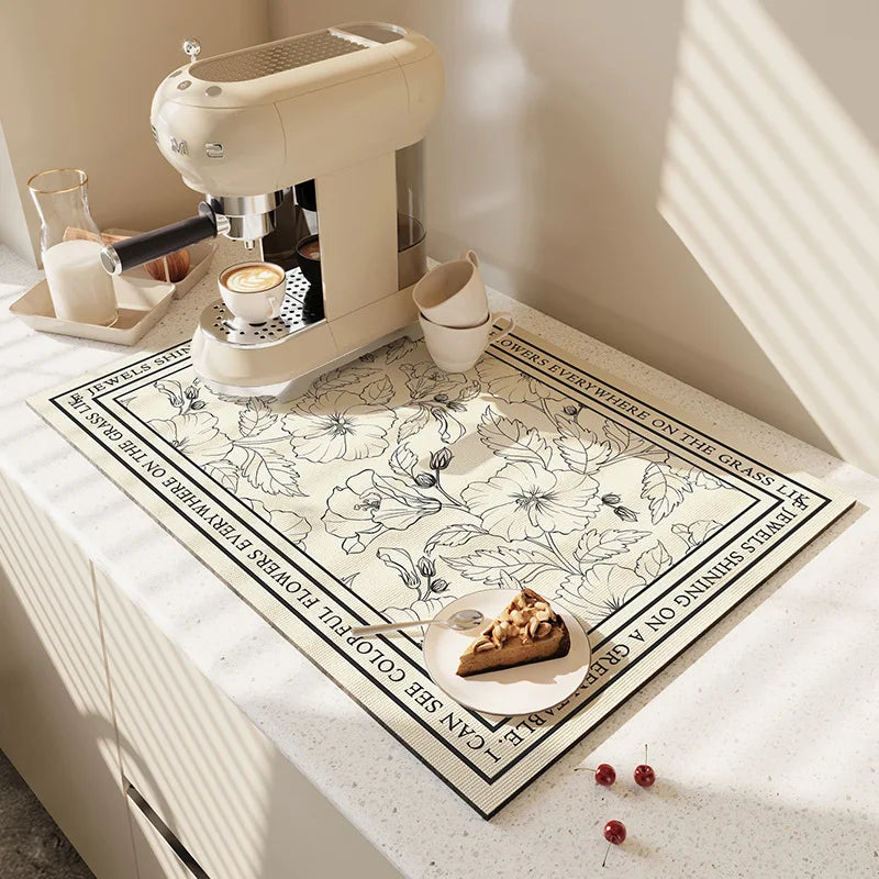 Tapis de cuisine absorbant avec drainage